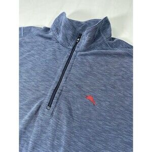 Tommy Bahama 1/2 Zip Performance Blue Pullover Size Medium Active Men